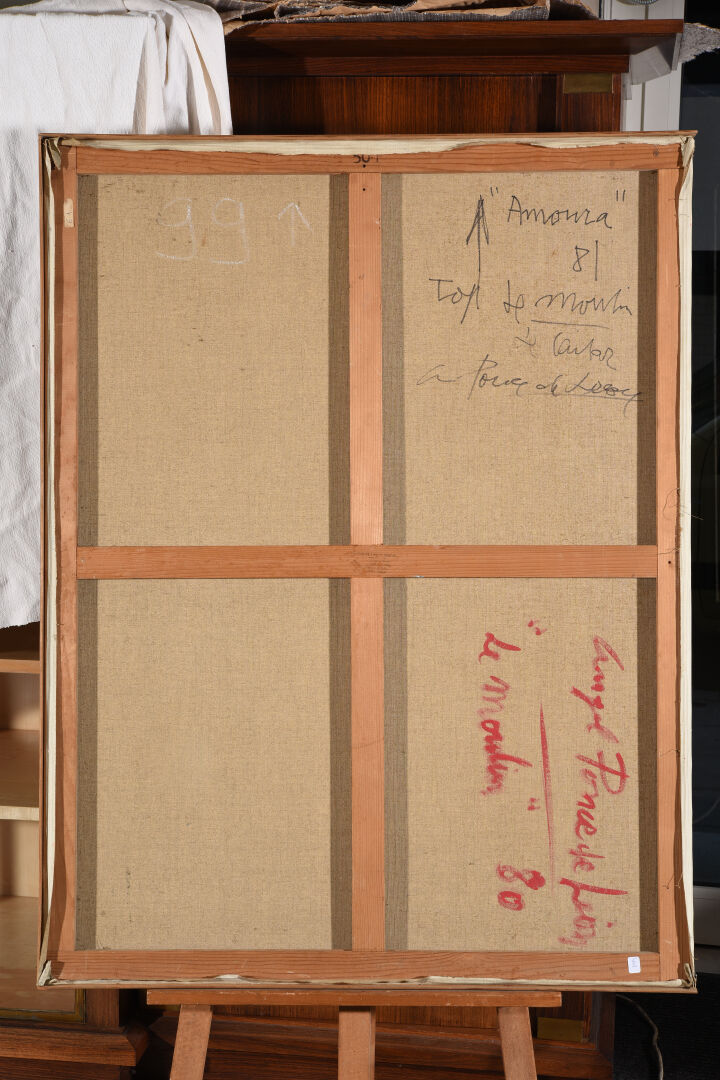 Angelo PONCE DE LEON (1925) - Le moulin - Huile sur toile - Contre-signée au do…