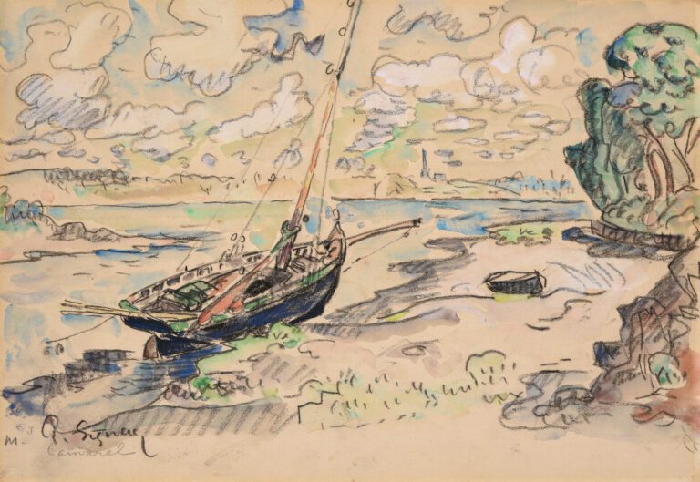 Paul SIGNAC (1863-1935) - Camaret en Bretagne - Aquarelle sur papier - Signé et…
