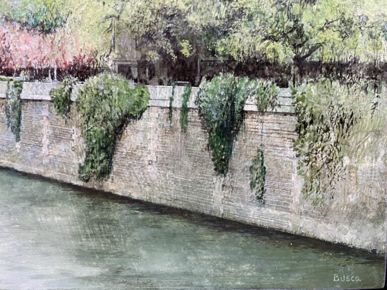 BOUSCA (XXe siècle) - Notre-Dame - Acrylique sur panneau - Signé en bas à droit…