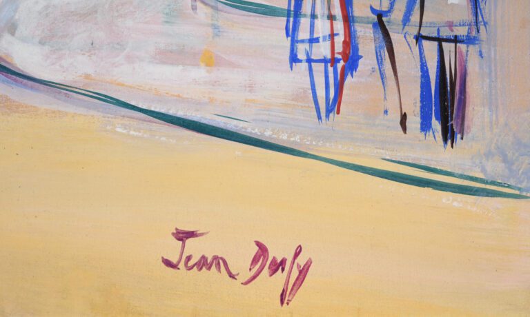 Jean DUFY (1888-1964) - Montmartre - Aquarelle et gouache sur papier, signé en…