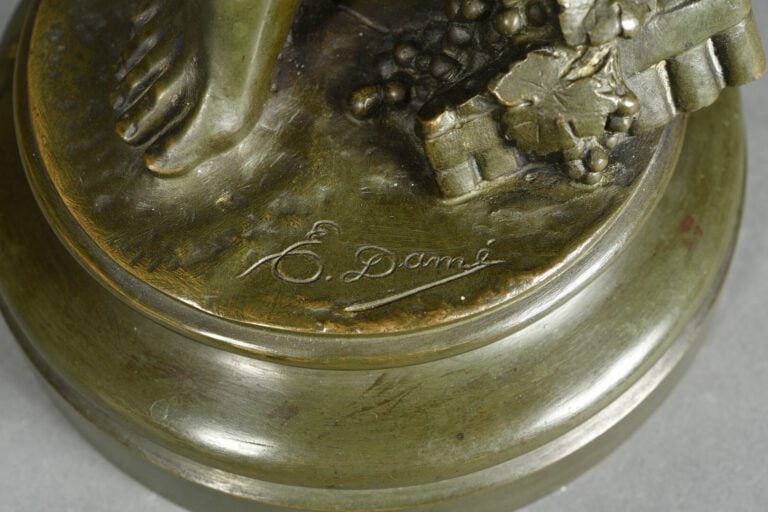Ernest DAME (1845-1920) - Faune dansant - Epreuve en bronze à patine verte, sig…