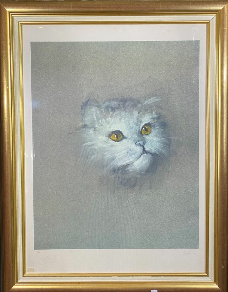 Leonor FINI (1907-1996) - Tête de chat - Estampe signée et numérotée 221/300 -…