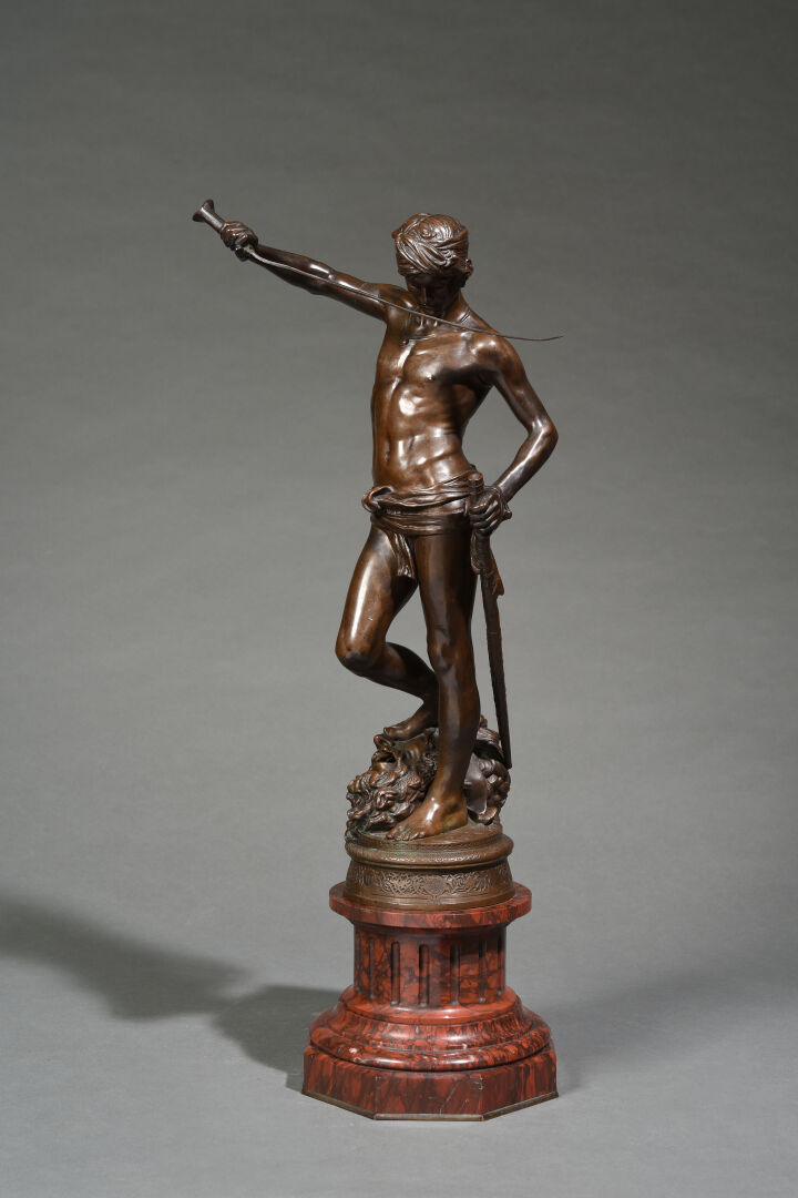 Antonin MERCIÉ (1845-1916) - David vainqueur de Goliath - Epreuve en bronze à p…