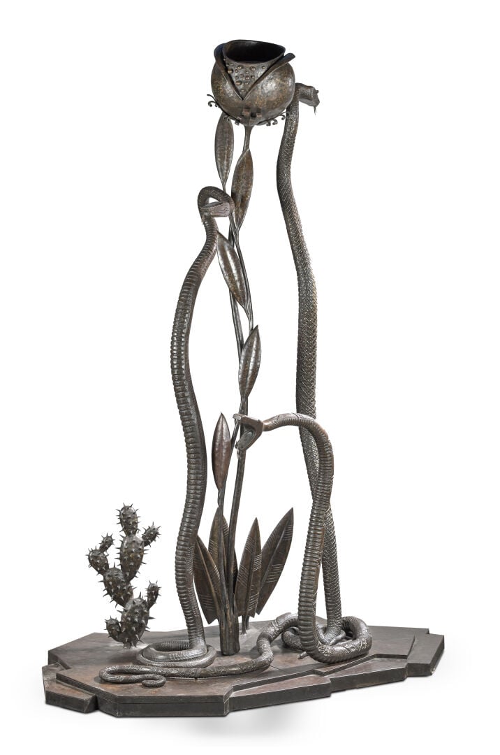 Michel ZADOUNAISKY (1903-1983) - Trois serpents - Exceptionnelle et monumentale…