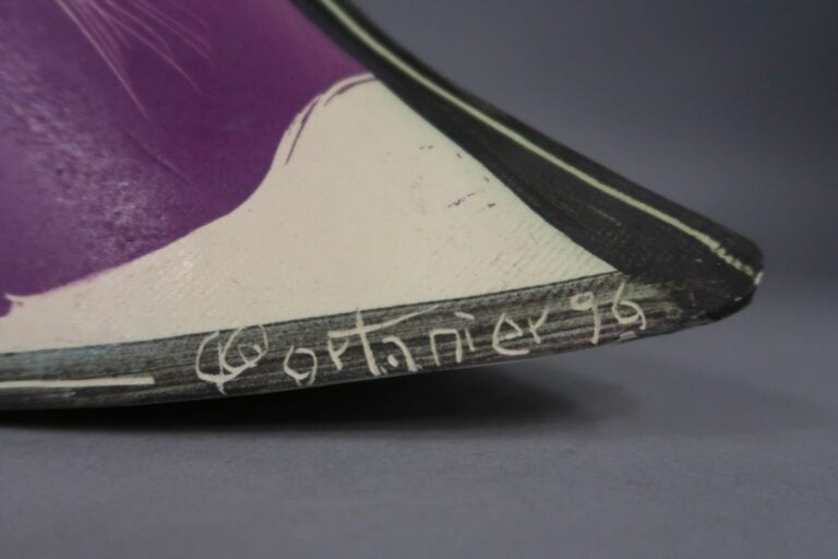 Gilbert PORTANIER (1926) - Vase de forme en céramique émaillée polychrome - Sig…