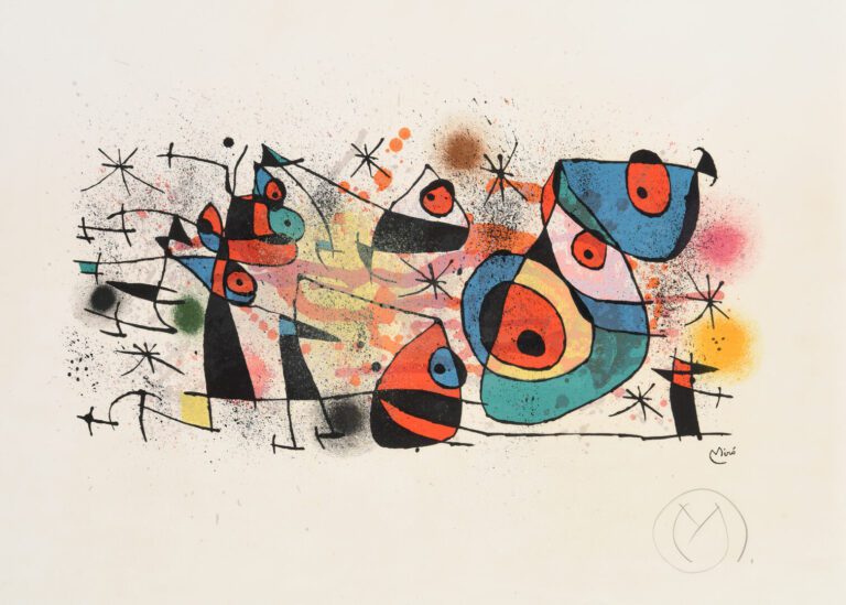 D'après Joan MIRO (1893-1983) - Composition - Deux lithographies en couleurs -…