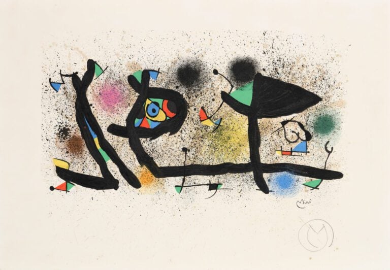 D'après Joan MIRO (1893-1983) - Composition - Deux lithographies en couleurs -…