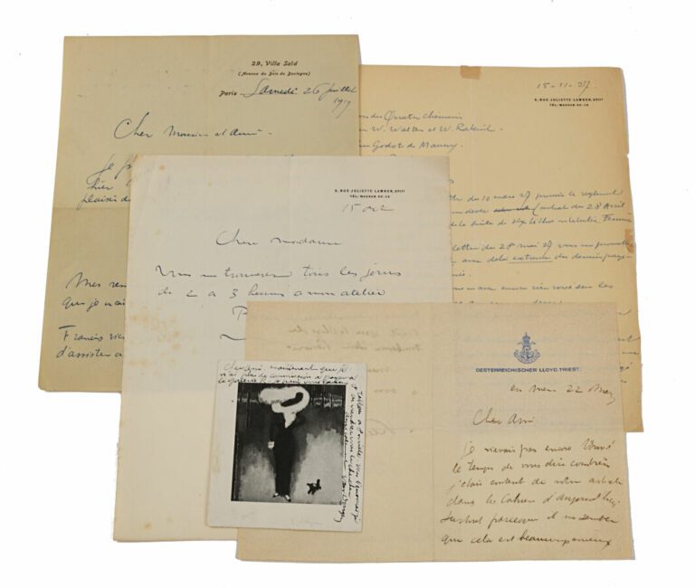 4 Lettres Autographes Signées de Van Dongen : - Une lettre aux éditions des qua…