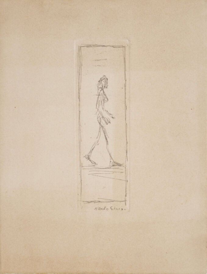 Alberto GIACOMETTI (1901-1985) - Femme marchant , 1955 - Point-sèche, signée da…
