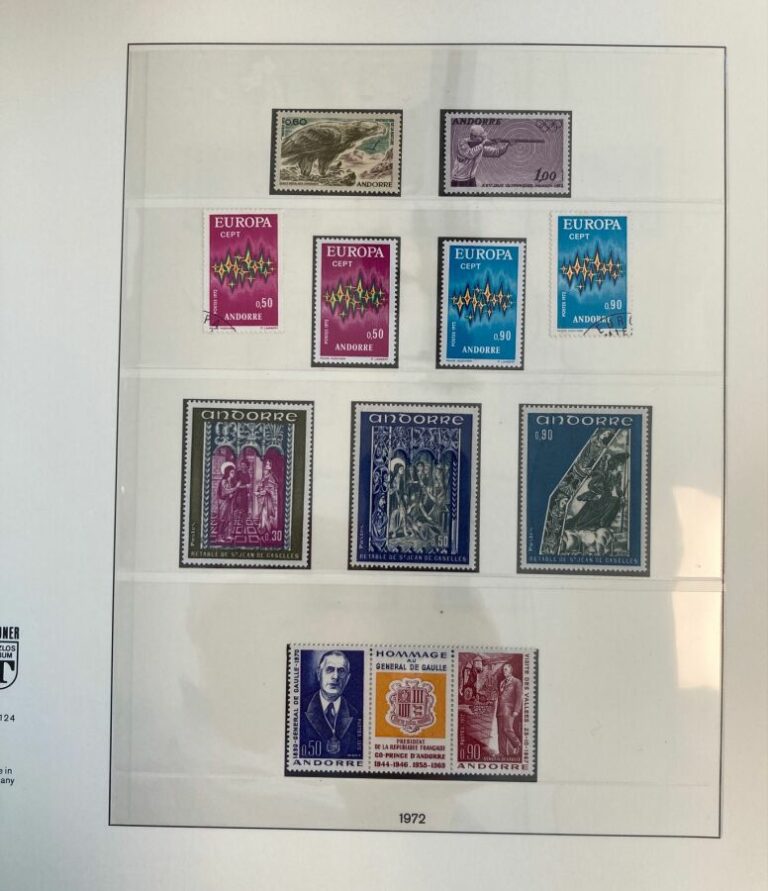 Andorre - Belle collection d'Andorre complète en timbres neufs des origines à 1…