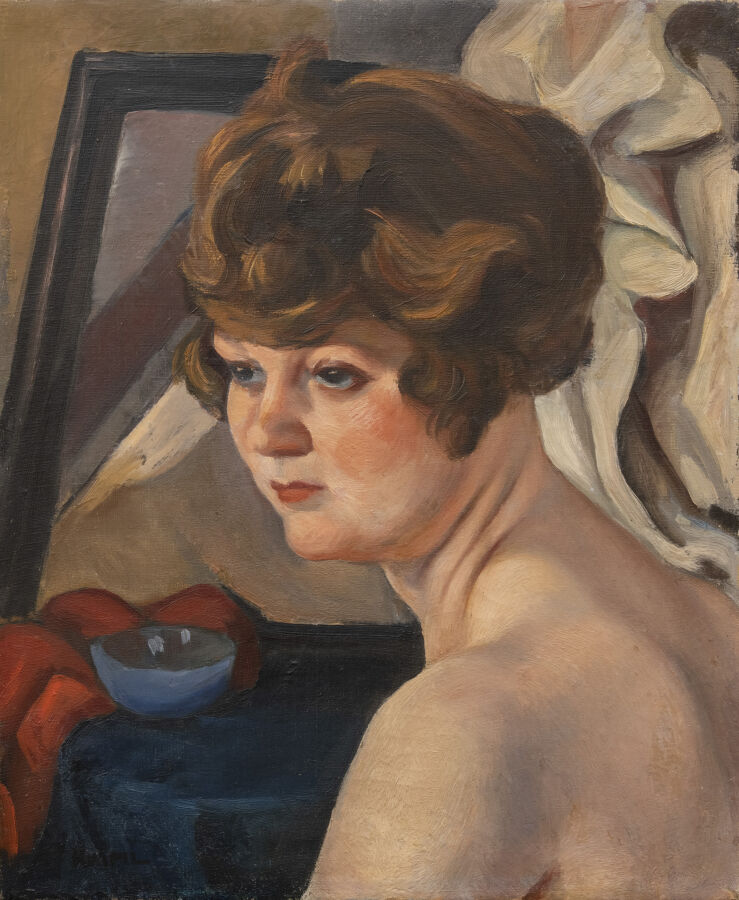 Charles KVAPIL (1884-1957) - Portrait de femme - Huile sur toile, signée en bas…