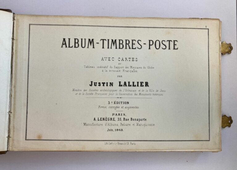 Curiosités - ustin Lallier, rare album historique 3ème édition 1863 en bonne ét…