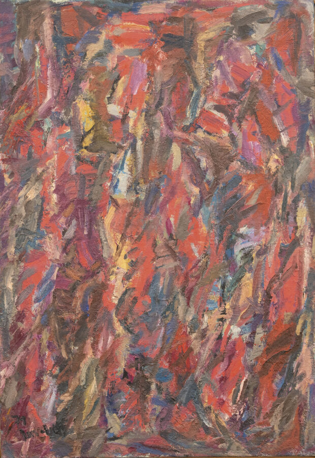 David LAN- BAR (1912-1987) - Abstraction, 1979 - Huile sur toile, signée et dat…