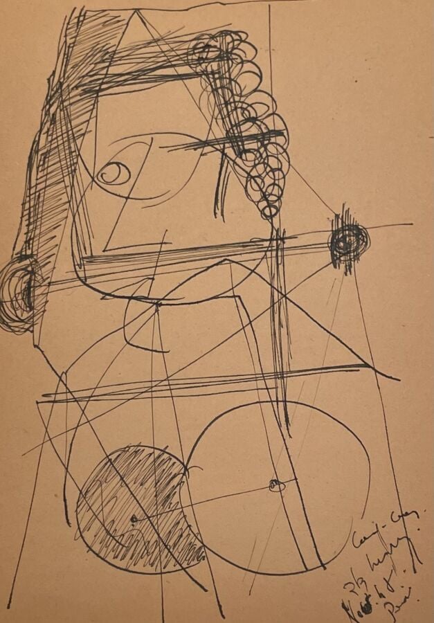 David LAN- BAR (1912-1987) - Composition ; Personnages, 1947/1948 - Ensemble de…