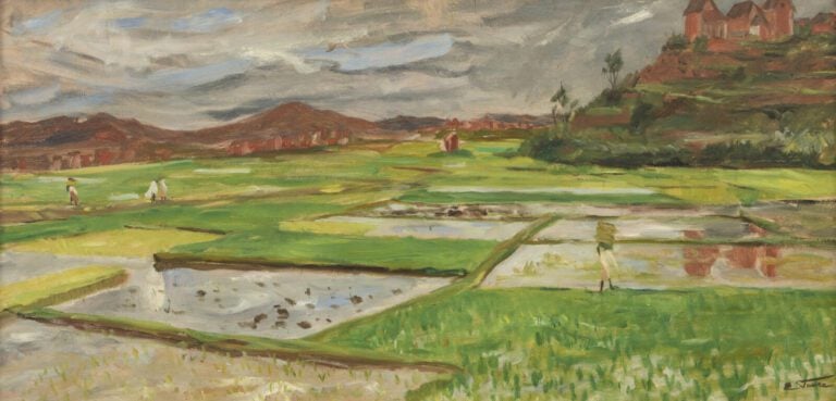 Elisabeth FAURE (1906-1964) - Paysage de Madagascar (rizieres sur les hauts pla…