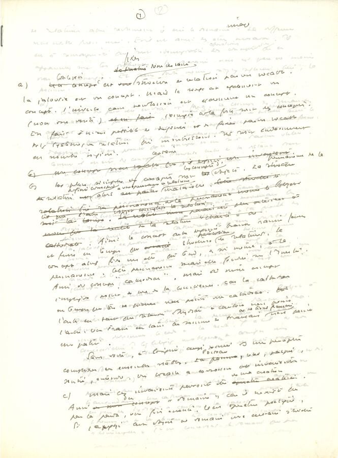 Ensemble de manuscrits autographes ; pages in-4, la plupart sur papier pelure a…