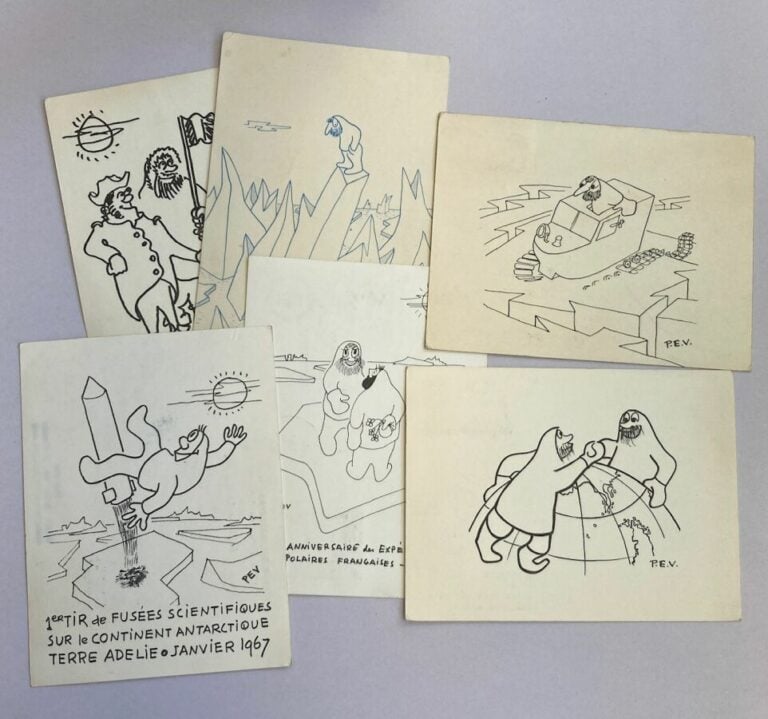Expéditions polaires - Un ensemble de cartes d'expéditions polaires - dont une…