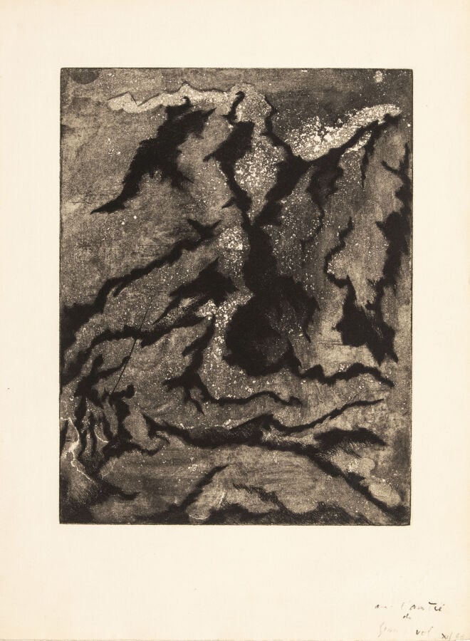 Ferdinand SPRINGER (1907/08-1998) - Fleurs, 1953 - Eau-forte et aquatinte en co…