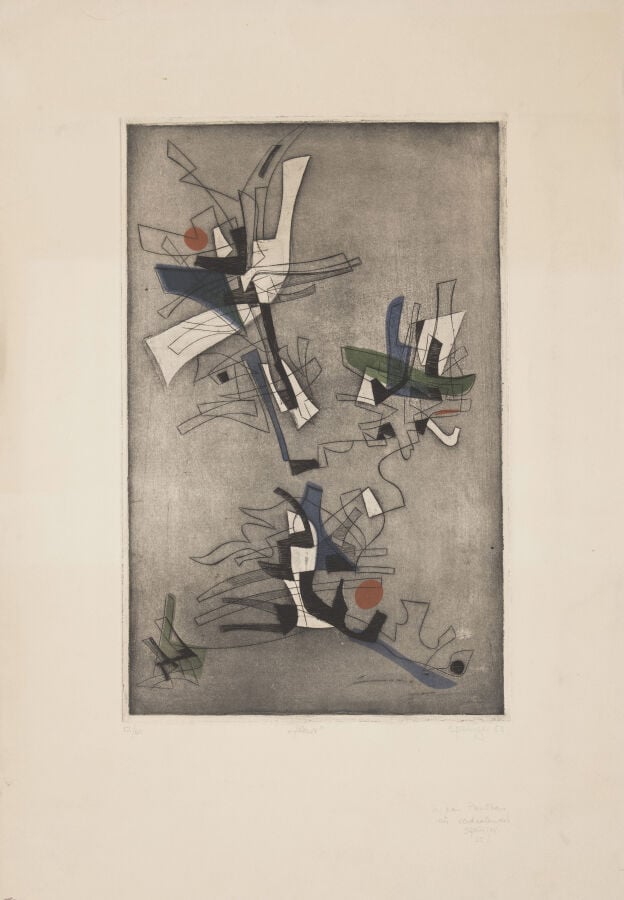 Ferdinand SPRINGER (1907/08-1998) - Fleurs, 1953 - Eau-forte et aquatinte en co…