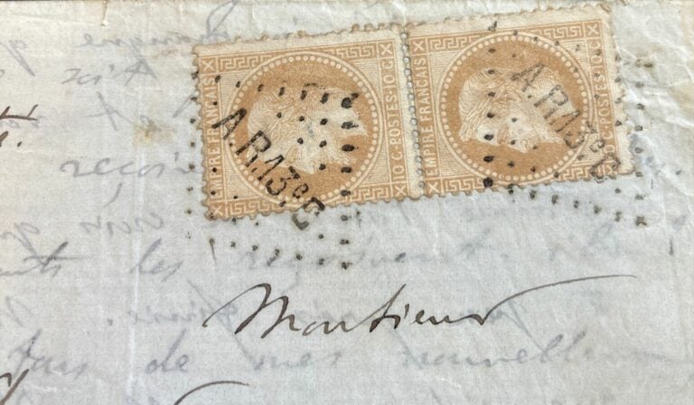 France - Rare ballon monté Armée du Rhin AR 13ème compagnie - expédié de Fonten…