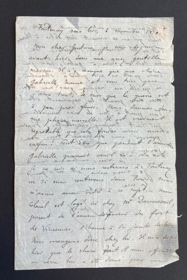 France - Rare ballon monté Armée du Rhin AR 13ème compagnie - expédié de Fonten…