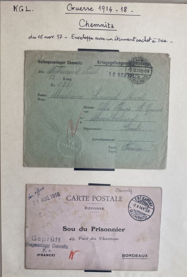 Guerres - Lot de diverses correspondances de guerre, dont lettres Coudekerque,…
