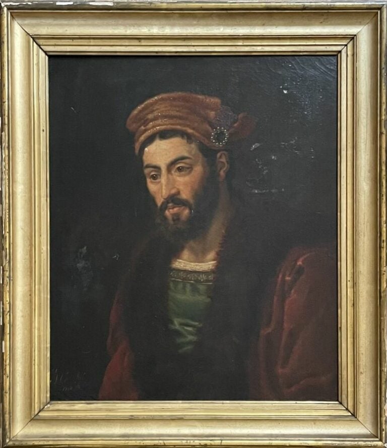 Henri SIEURAC (1823-1863) - Portrait d'un juif polonais, 1842 (?) d'après une m…