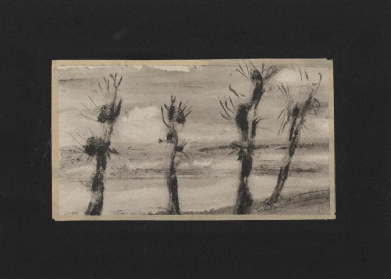Ida KARSKAYA (1905-1990) - Arbres - Lavis d'encre sur papier, signé au crayon a…