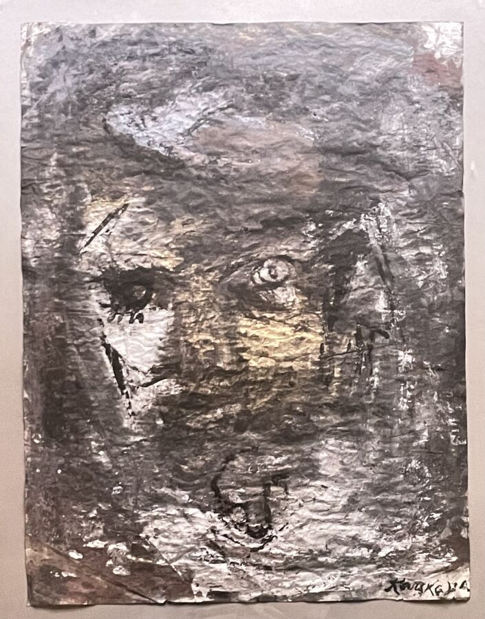 Ida KARSKAYA (1905-1990) - Portrait,1967 - Technique mixte sur papier, signée e…