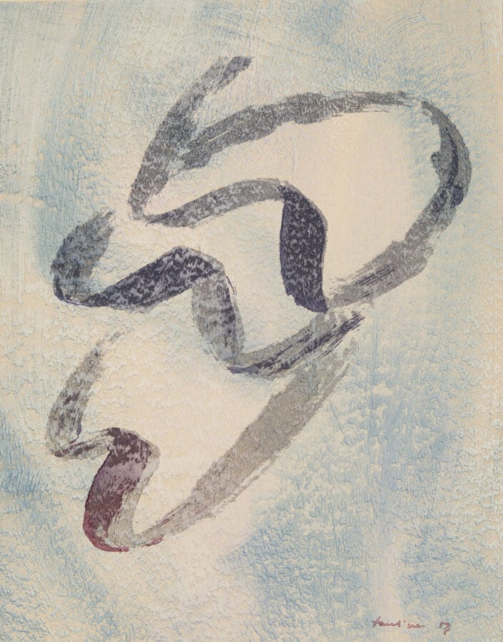 Jean FAUTRIER (1898-1964) - Annabelle nue, 1957 - 2 Lithographies en couleurs,…