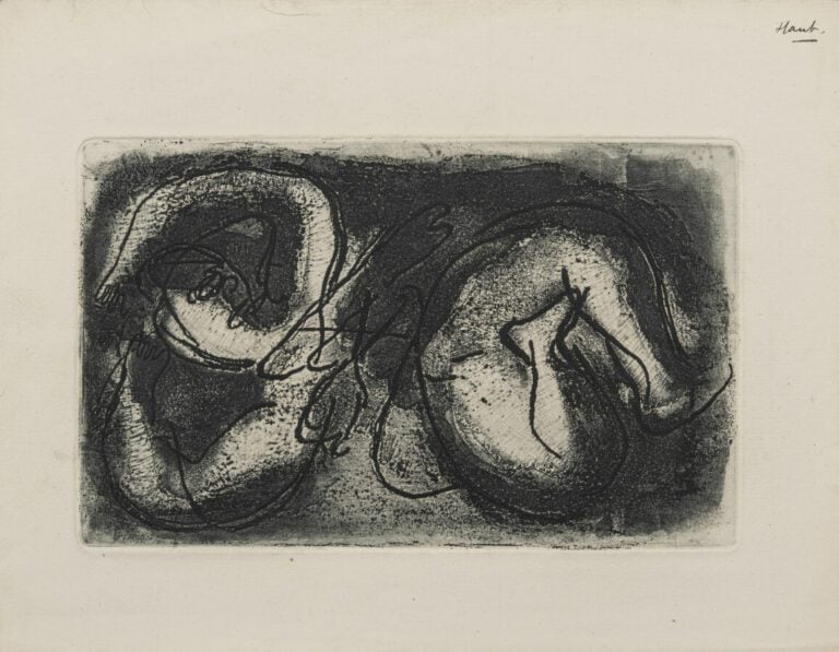Jean FAUTRIER (1898-1964) - Femme morte 1941 (variante du Mason 252 a et b) - E…