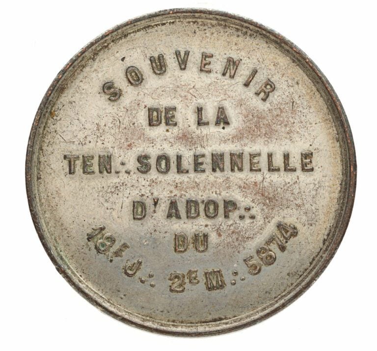 Jeton de Franc-Maçonnerie de l'Orient de Bruxelles "Les vrais amis de l'union e…