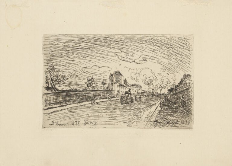 Johan-Barthold JONGKIND (1819-1891) Sortie de la Maison Cochin, 1878 (Delteil 2…