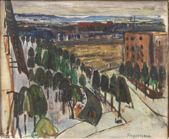 Joseph PRESSMANE (1904-1967) - Paysage urbain - Huile sur toile, marouflée sur…
