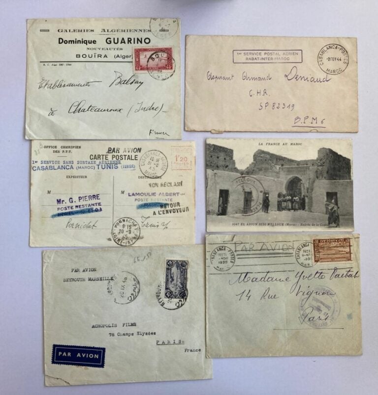 Maroc - Un lot de 25 lettres coloniales dont deux postes chérifiennes de Fez