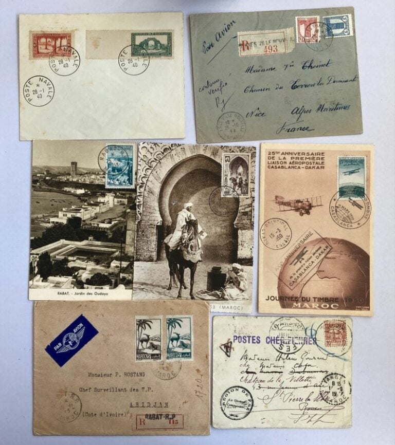 Maroc - Un lot de 25 lettres coloniales dont deux postes chérifiennes de Fez