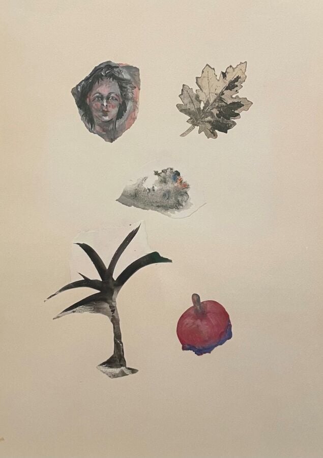 Martial RAYSSE (1936-) - Etc et ma famille, 1988 - Tempera, encre et collage su…
