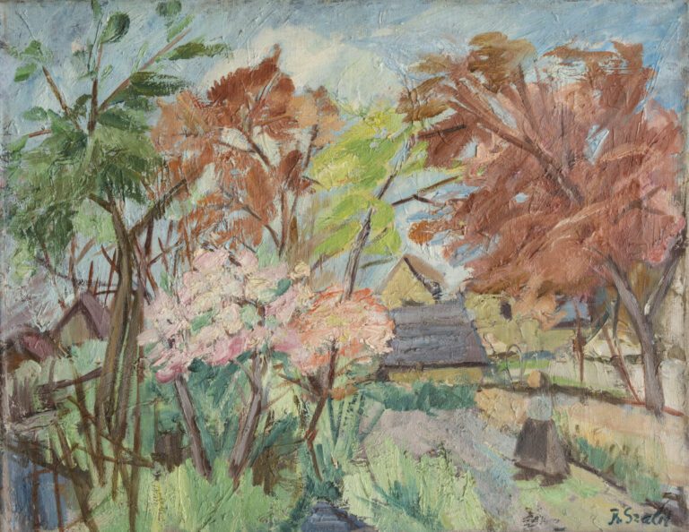 Rahel SZALIT-MARCUS (1892-1942) - Paysage - Huile sur toile, signée en bas à dr…