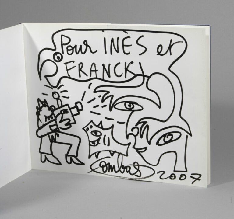 Robert COMBAS (1957-) - Personnage filmant, 2007 - Feutre avec dédicace, signé…