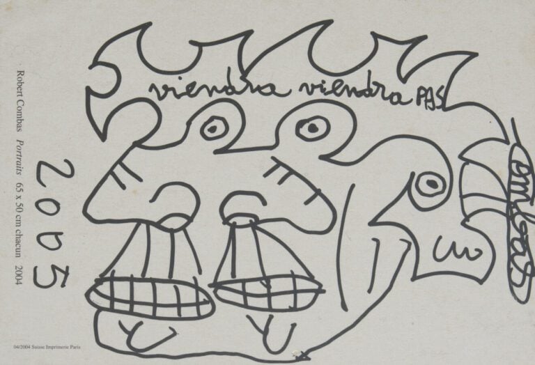 Robert COMBAS (1957-) - Viendra, viendra pas, 2005 - Feutre noir, représentant…