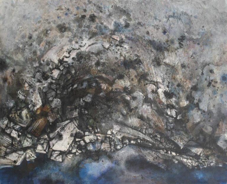 Robert WOGENSKY (1919-2019) - La vague, - Huile sur toile, signée en bas à gauc…