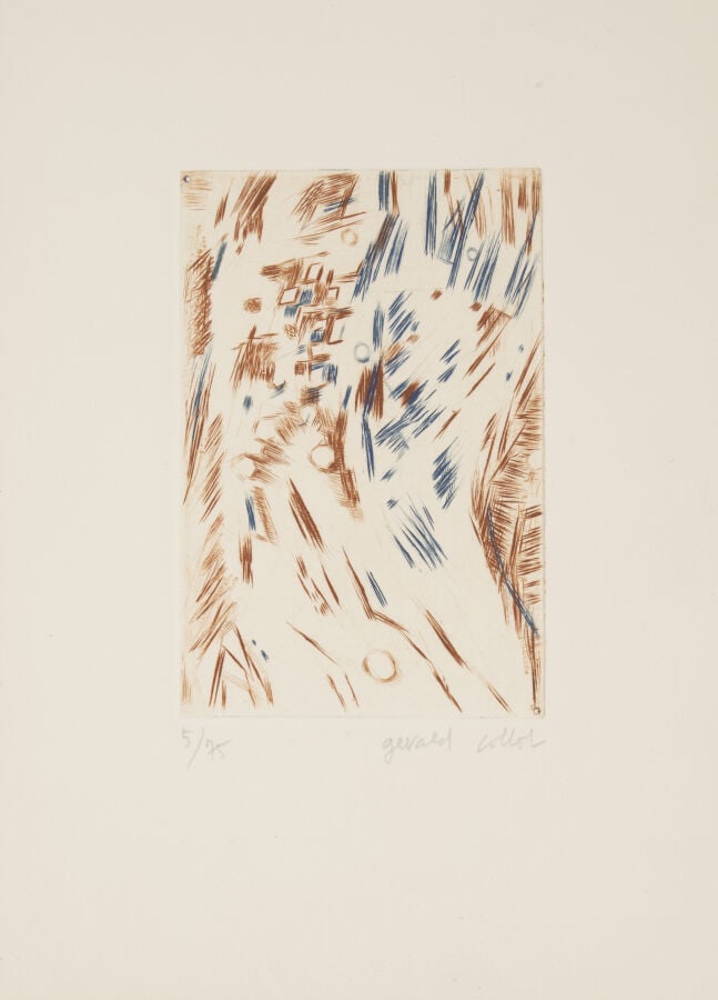 Roger CHASTEL (1897-1981) - Composition, 1954 - Eau-forte et aquatinte en coule…