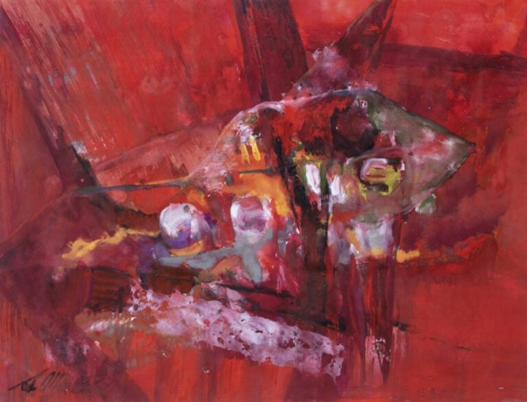 Suzanne MARTIN (1926-) - Composition, 1969 - Gouache et aquarelle, signée et da…