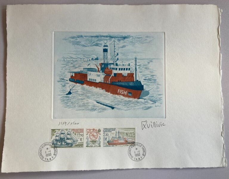 TAAF - Un ensemble de philatélie des terres australes dont timbres, gravures, d…