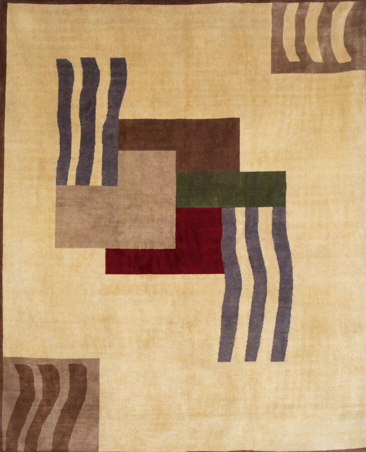 XX/XXIème siècle Composition - Tapis en laine fait main 245 x 203 cm
