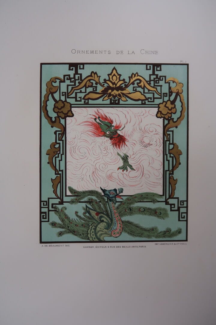 COLLINOT (E.) BEAUMONT (A. de) : - Ornements de la Chine - Recueil de Dessins p…