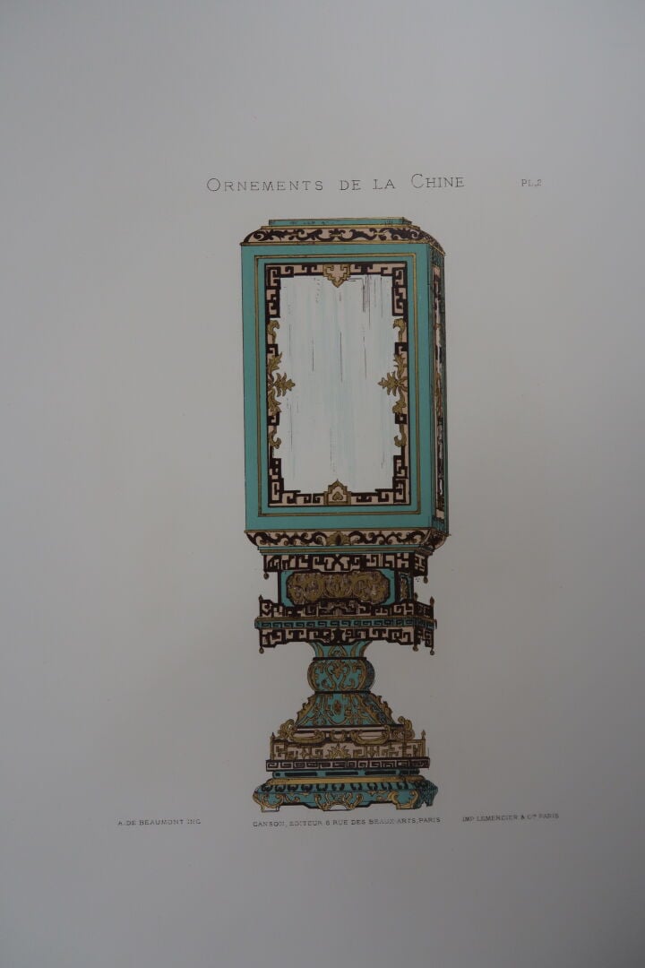 COLLINOT (E.) BEAUMONT (A. de) : - Ornements de la Chine - Recueil de Dessins p…