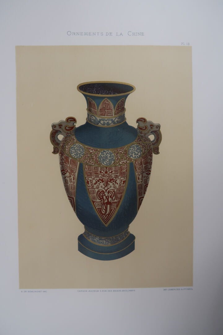 COLLINOT (E.) BEAUMONT (A. de) : - Ornements de la Chine - Recueil de Dessins p…