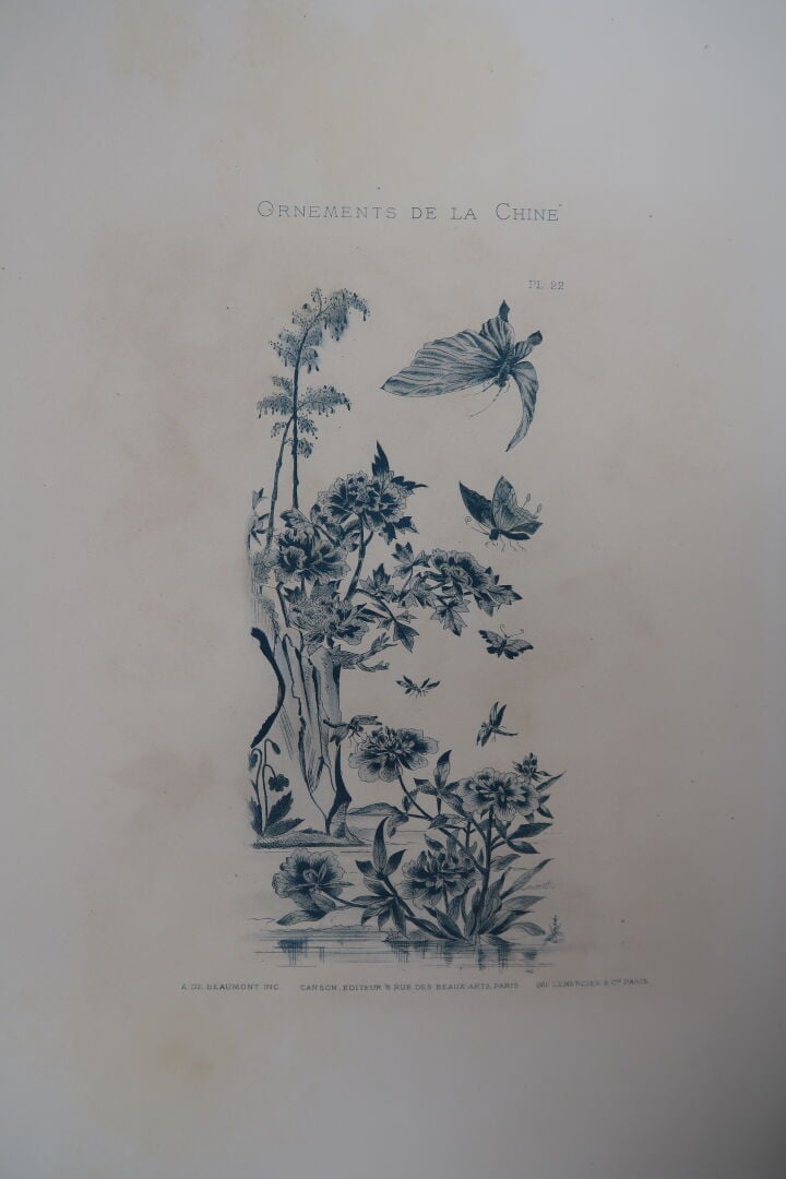 COLLINOT (E.) BEAUMONT (A. de) : - Ornements de la Chine - Recueil de Dessins p…