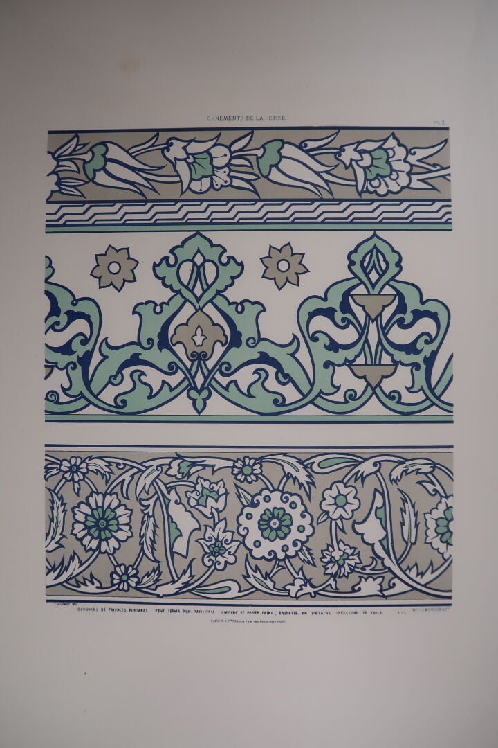 COLLINOT (E.) BEAUMONT (A. de) : - Ornements de la Perse - Recueil de Dessins p…